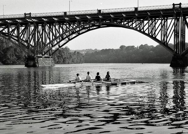 Sports Poster featuring the photograph Schuylkill River Row by Joseph Perno