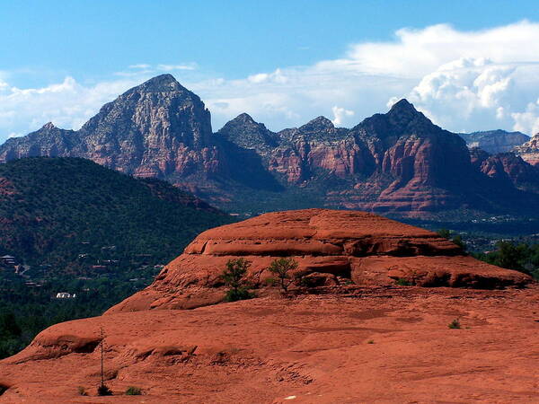 Red Poster featuring the photograph Sedona-13 by Dean Ferreira