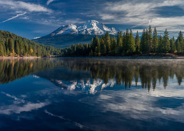 Mount Shasta Poster featuring the photograph Shasta and Lake Siskiyou by Greg Nyquist