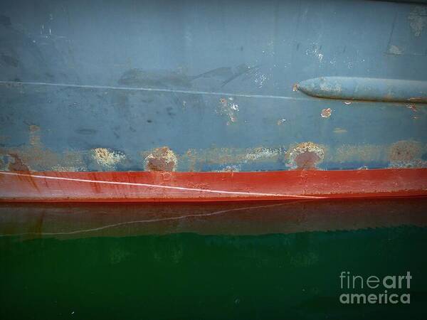 Tugboat Poster featuring the photograph Shipside Abstract IV by Patricia Strand