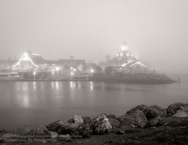 Long Beach Ca Poster featuring the photograph Shoreline Village in the Fog by Denise Dube