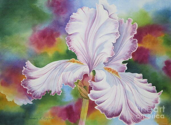 Iris Poster featuring the painting Showstopper by Deborah Ronglien