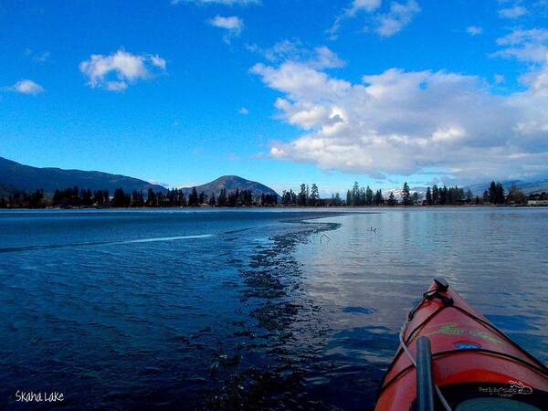 Kayaking Poster featuring the photograph Skaha Lake Kayaking 002 2-20-2014 by Guy Hoffman