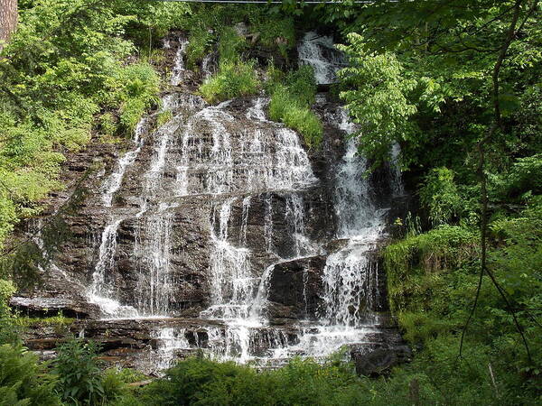 Slate Poster featuring the photograph Slatebrook Falls by Nina Kindred