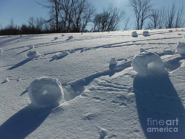 Snow Rollers Poster featuring the photograph Snow Rollers 22 by Paddy Shaffer