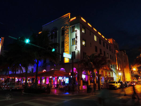 Miami Poster featuring the photograph South Beach - Edison Hotel 003 by Lance Vaughn