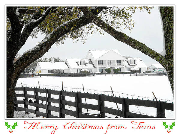 Southfork Poster featuring the photograph Southfork Christmas by Dyle  Warren