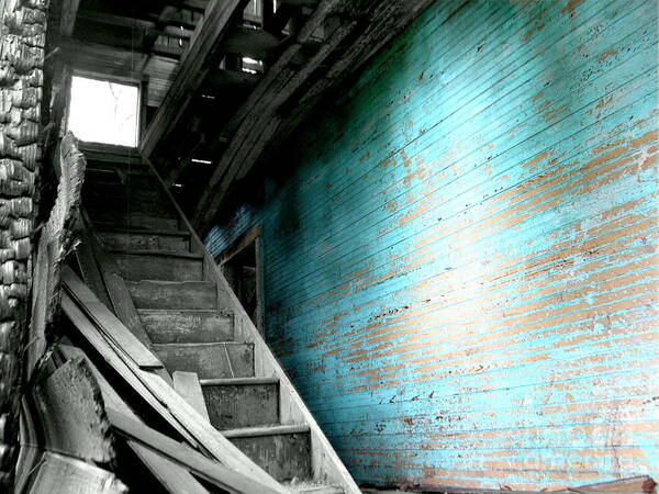 Stairs Poster featuring the photograph Stairway to Abandoned by Amy Sorrell