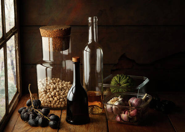 Kitchen Poster featuring the photograph Still Life With Chickpea by Luiz Laercio