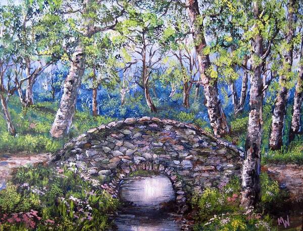 Stone Bridges Poster featuring the painting Stone bridge 2 by Megan Walsh
