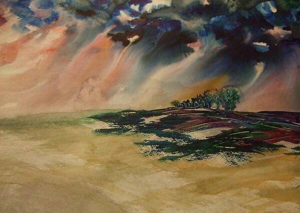 Ksg Poster featuring the painting Storm in the Heartland by Kim Shuckhart Gunns