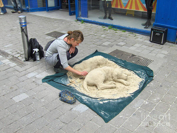 Sand Poster featuring the photograph Street Sand Art in Ireland by Brenda Brown