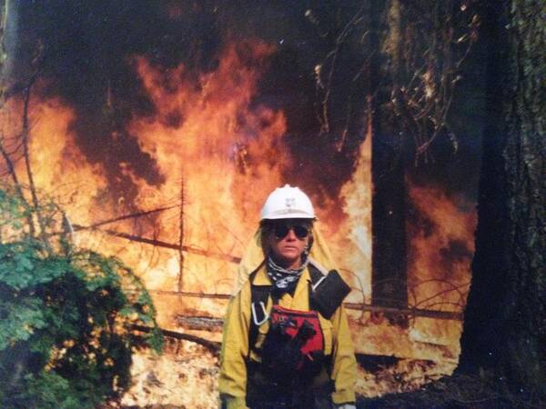 Fire Poster featuring the photograph Strike Team Leader by Erika Jean Chamberlin