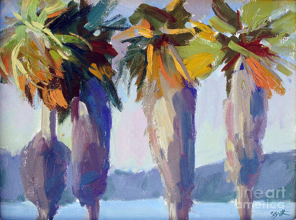 Alameda Poster featuring the painting Summer Palms by Sandra Smith-Dugan