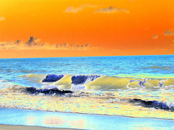 Tybee Island Poster featuring the photograph Sunrise On Tybee Island - PhotoPower 168 by Pamela Critchlow