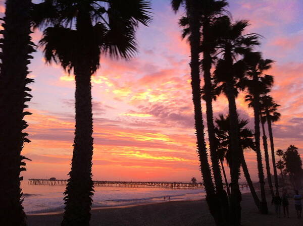 Sunsetinsanclementeprint Poster featuring the photograph Sunset In San Clemente by Paul Carter