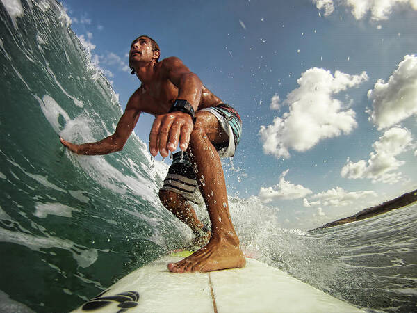 Surfing Poster featuring the photograph Surfer by Assaf Gavra