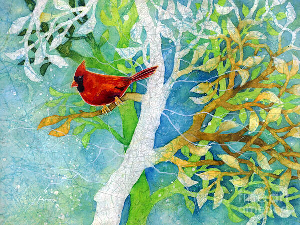 Cardinal Poster featuring the painting Sweet Memories II by Hailey E Herrera