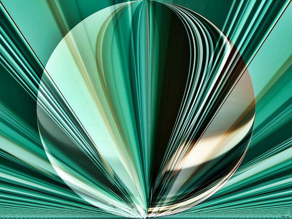 Abstract Poster featuring the digital art Teal - Aqua - Abstract Imposed by Kathy K McClellan