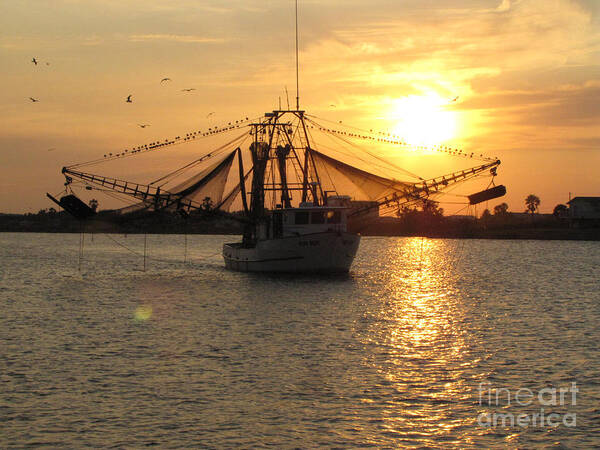 Fishing Trip Poster featuring the photograph Texas Shrimp Boat by Jimmie Bartlett