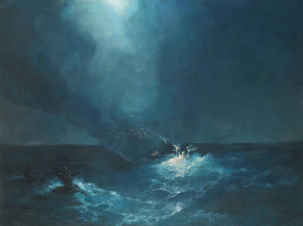 Ivan Konstantinovich Aivazovsky Poster featuring the painting The Birth of Aphrodite by Ivan Konstantinovich Aivazovsky