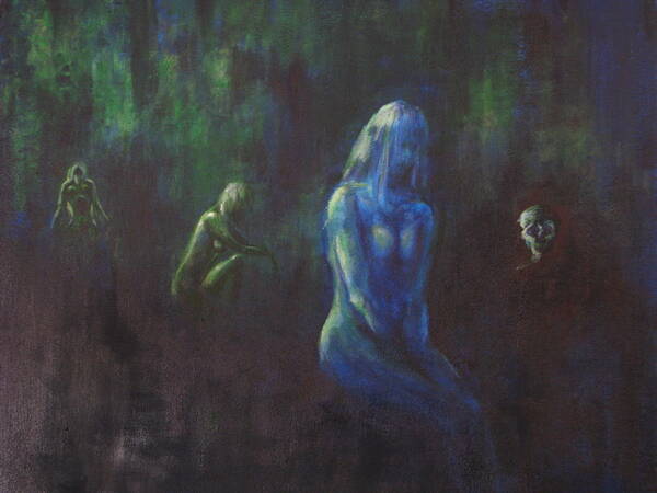 Naked Emotion Poster featuring the painting The Blues by Patricia Kanzler