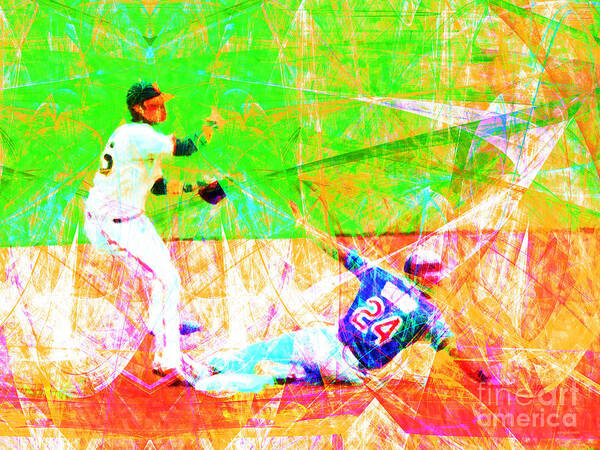 Baseball Poster featuring the photograph The Boys of Summer 5D28208 The Double Play by Wingsdomain Art and Photography
