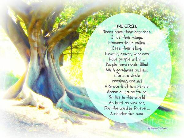 Tree Poster featuring the mixed media The Circle by Leanne Seymour