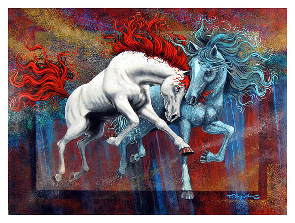 Horse Poster featuring the painting The Dance by David Chapple