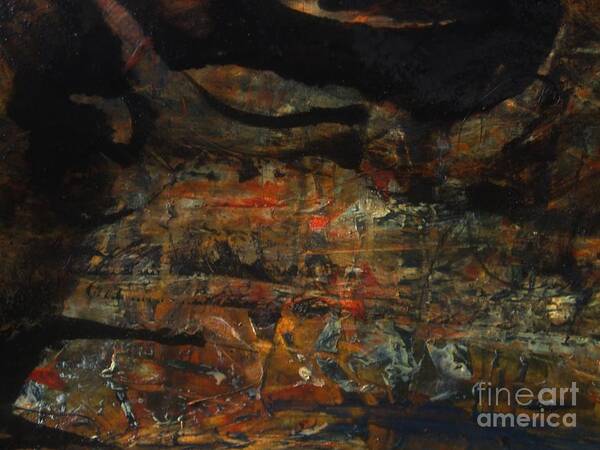 Abstract Acrylic Painting Poster featuring the painting The Good Earth 2 by Nancy Kane Chapman