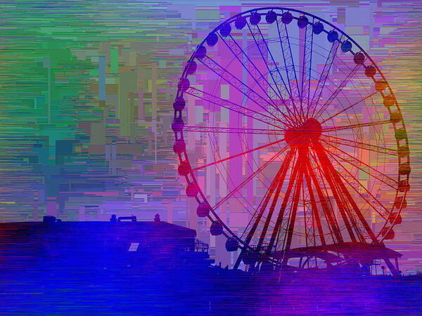 Great Wheel Poster featuring the digital art The Great Wheel Cubed by Tim Allen