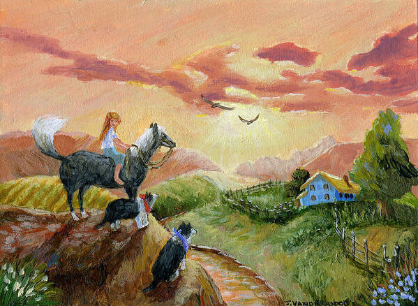 Horse Poster featuring the painting The Lookout by Jacquelin L Westerman