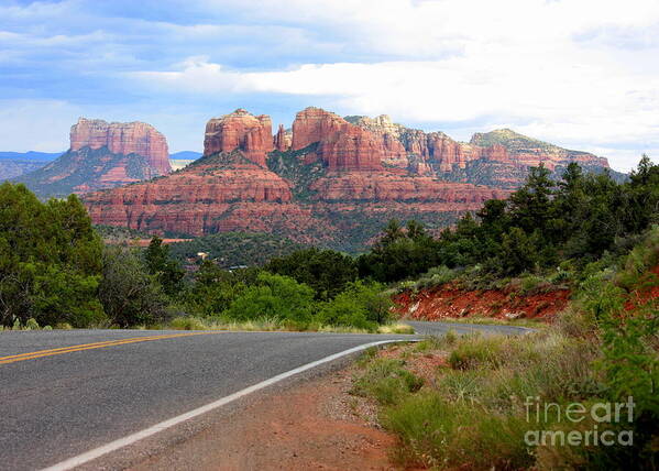 Sedona Poster featuring the photograph The Road to Sedona by Carol Groenen