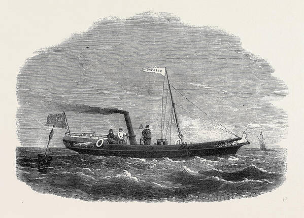 Screw Poster featuring the drawing The Screw Clipper Yacht Gazelle by English School