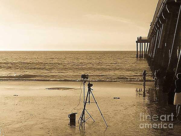 Landscape Poster featuring the photograph The set #1 by Fei A