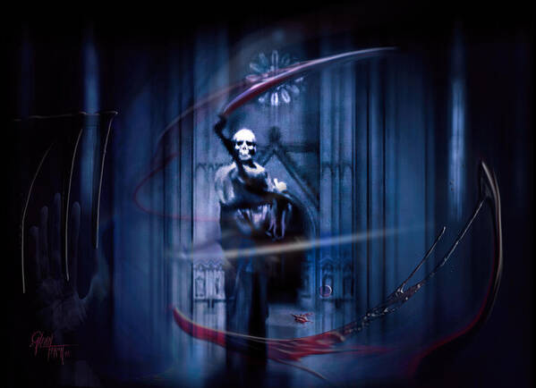 Haunted Poster featuring the photograph The Sickler by Glenn Feron