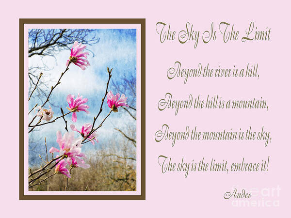Magnolia Poster featuring the photograph The Sky Is The Limit H 1 by Andee Design