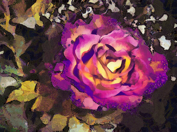 Sweet Poster featuring the mixed media The Sweetest Rose 2 by Angelina Tamez