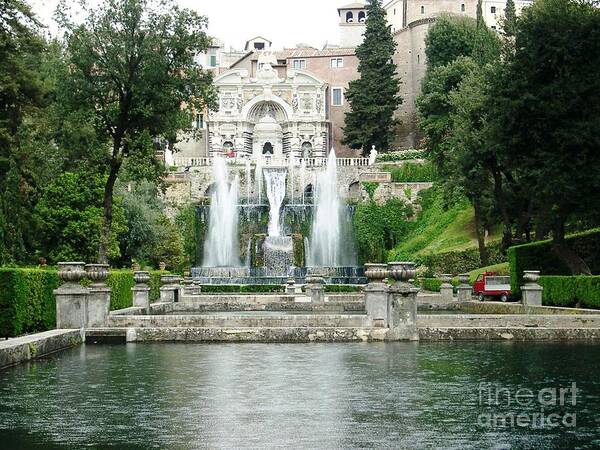 Italy Poster featuring the photograph Tivoli Fountains by Ted Pollard