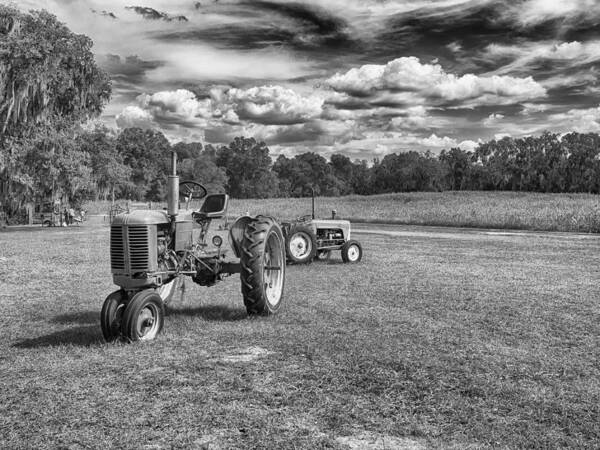 Landscape Poster featuring the photograph Tractors by Howard Salmon