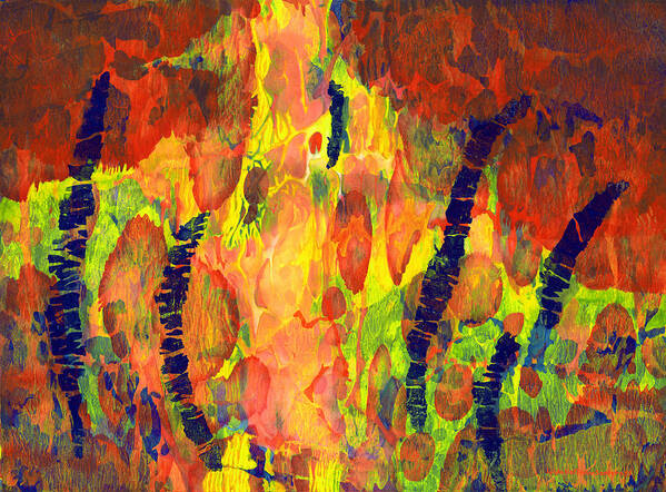 Abstract Poster featuring the painting Tribal Essence by Lynda Hoffman-Snodgrass