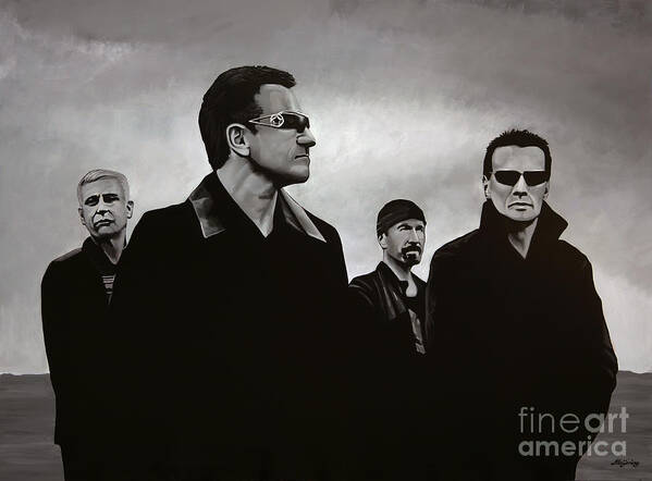 U2 Poster featuring the painting U2 by Paul Meijering