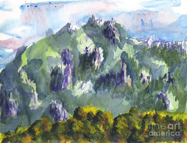 Mountains Poster featuring the painting Uintah Highlands 1 by Walt Brodis