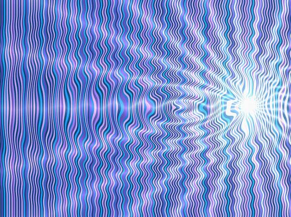 Opart Poster featuring the painting Ultramarine Explosion by Pet Serrano