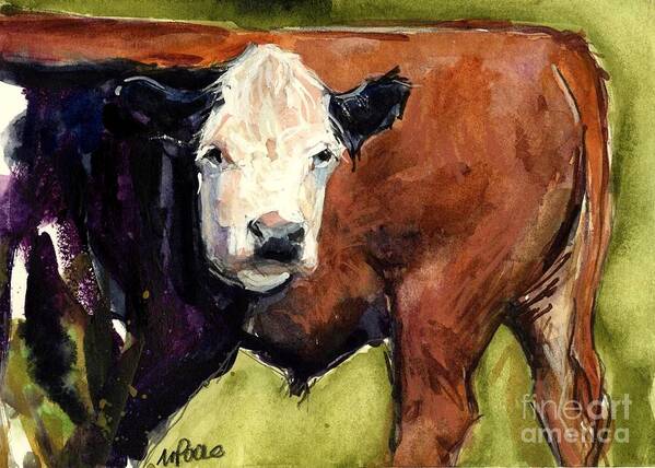 Cows Poster featuring the painting Upper Field by Molly Poole