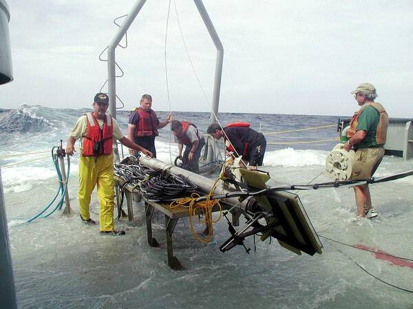 Small Group Of People Poster featuring the photograph Us Military Oceanography Research by Us Navy/dan Flynn