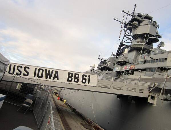 Uss Iowa Bb 61 Poster featuring the photograph Uss Iowa 4 by Dan Twyman