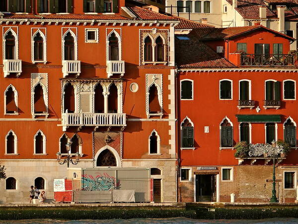 Canale Della Giudecca Poster featuring the photograph Venetian Red by Ira Shander