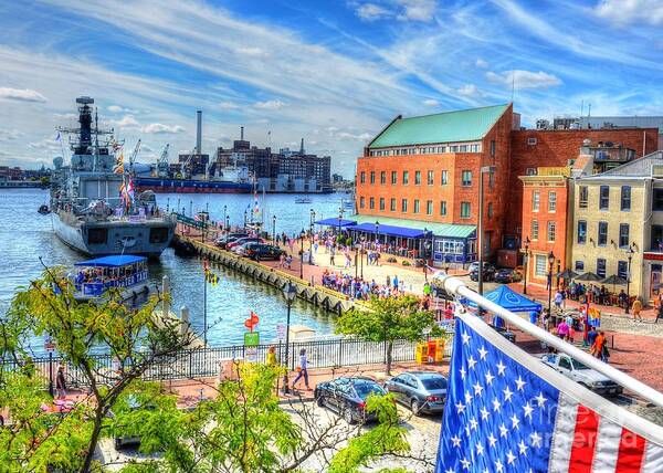Dock Poster featuring the photograph View of Fells Point by Debbi Granruth