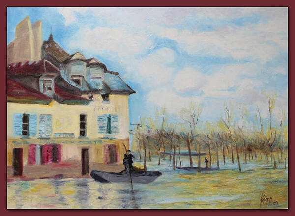 Canals Poster featuring the painting Villa Artisian by Kathy Knopp